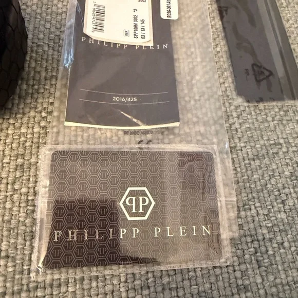 Philipp Plein Black Aviator Sunglasses
